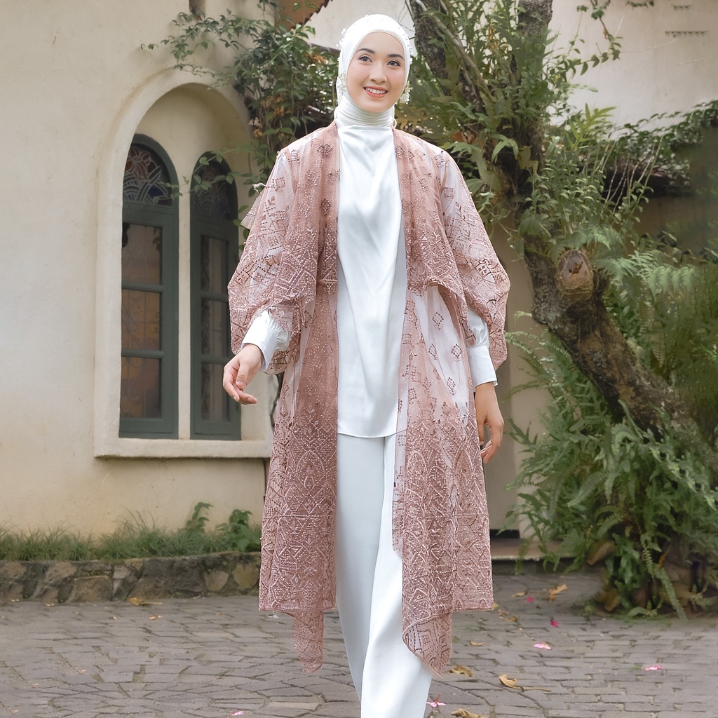 NUNA Briana Outer | outer wanita bordir tulle raya