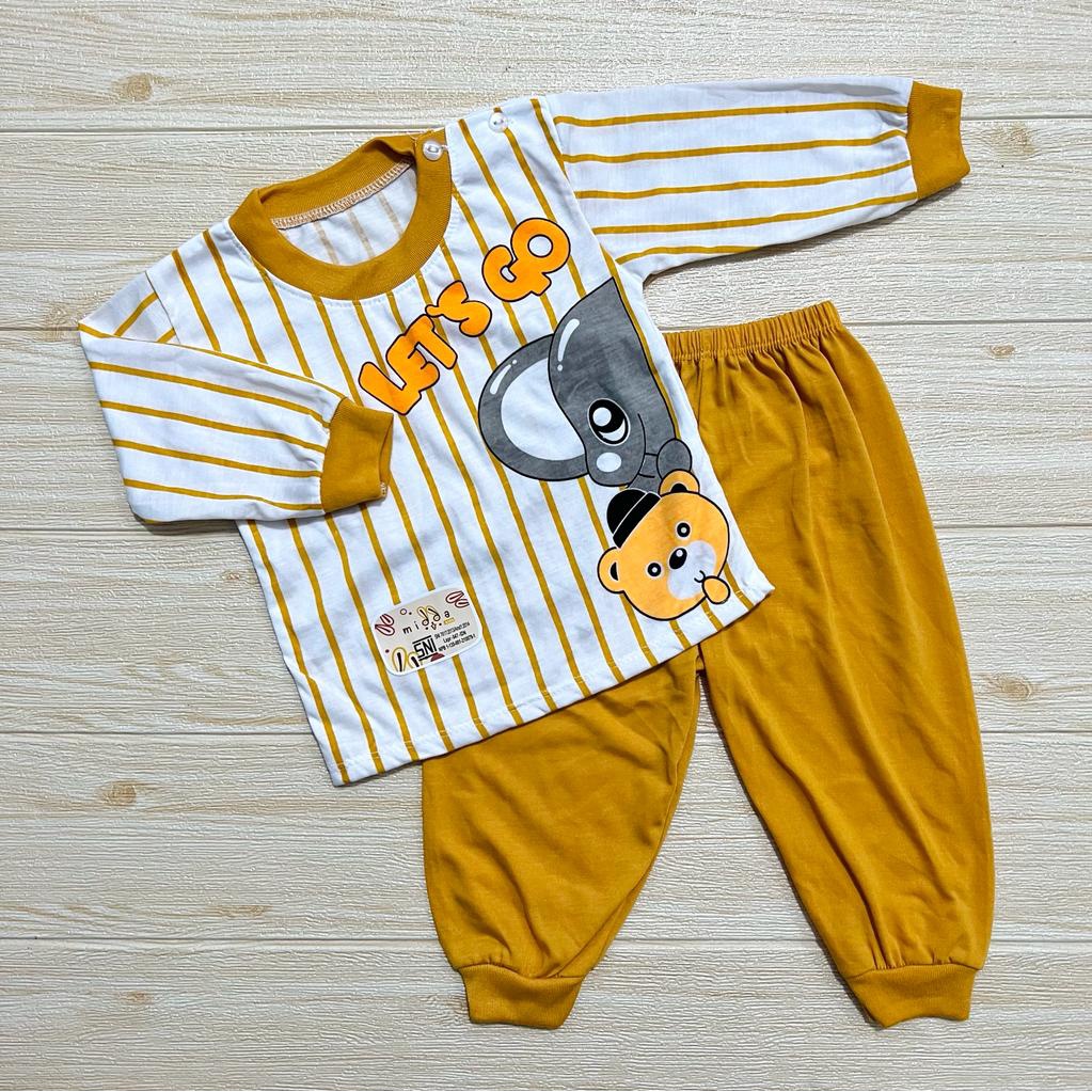 COD setelan piyama anak laki-laki panda usia 0-12 bulan / pakaian baju tidur bayi / baby alicia