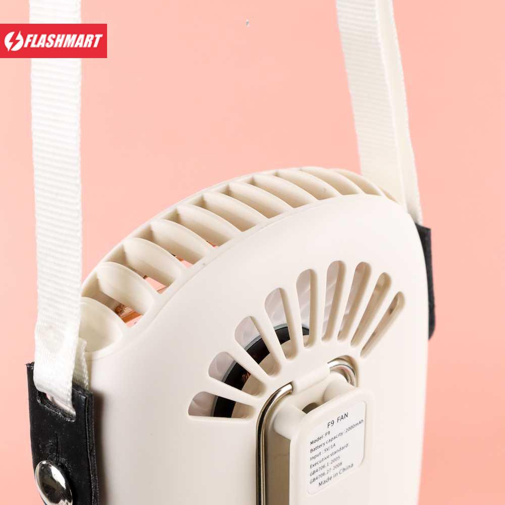 Flashmart Kipas Angin Portable Model Kalung Leher Neck Fan 2000mAh - F9
