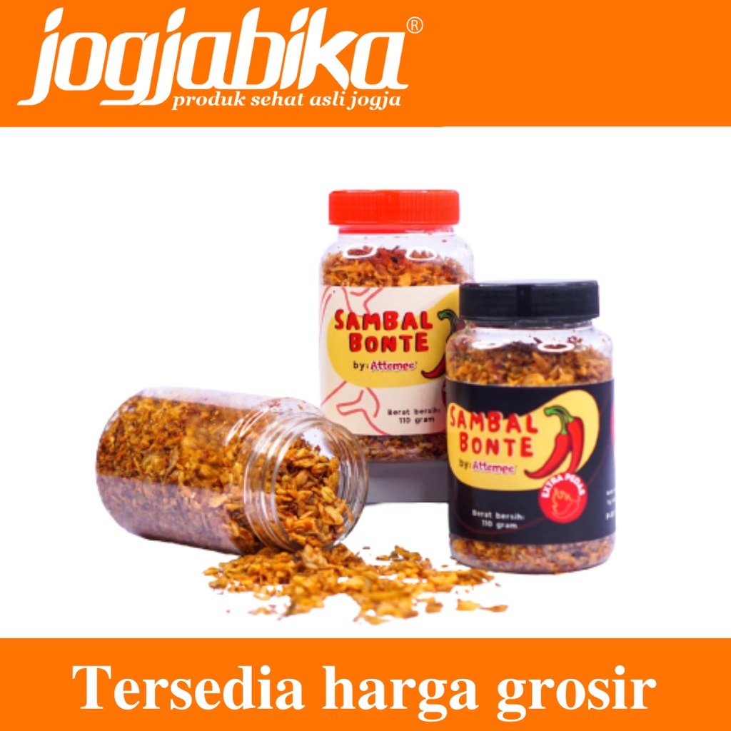 

Attempe Sambel Bonte Abon Teri Tempe Kedelai Lokal Non GMO 110 g