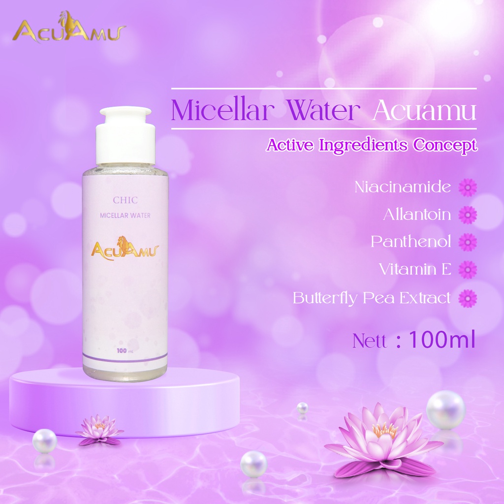 ACUAMU MICELLAR WATER FOR ALL SKIN TYPES | MICELLER WATER UNTUK SEMUA JENIS KULIT