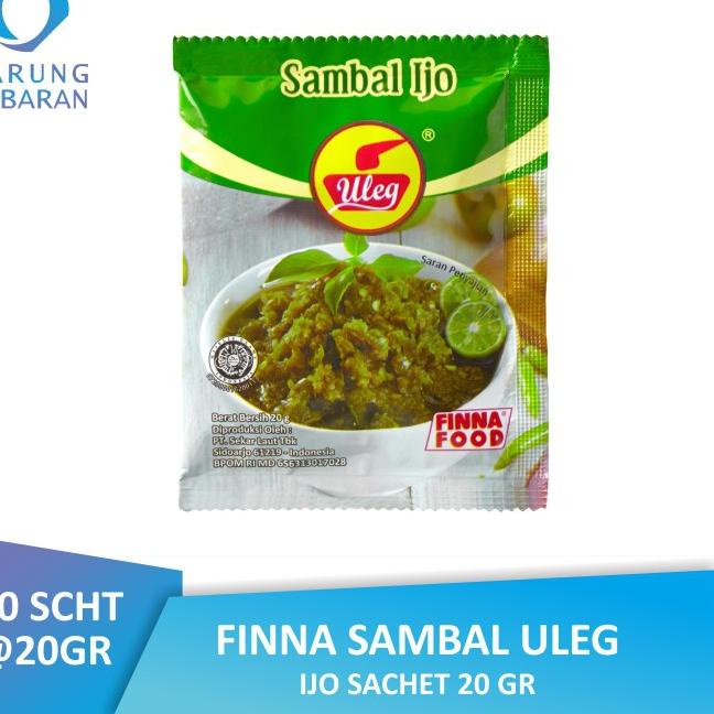 

Promo Sekarang Finna Sambal Uleg Ijo Sachet (10 x 20gr)