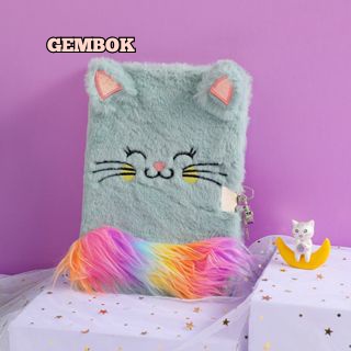 

READY Notebook KITTY Buku Tulis Agenda Diary Unicorn Fur Sequin A5 Buku KITTY bulu, buku bulu/NOTEBOOK KARAKTER LUCU/NOTEBOOK CAT RAINBOW GRAY/NOTEBOOK LUCU