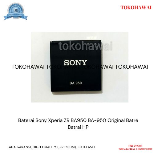 Baterai Sony Xperia ZR BA950 BA-950 Original Batre Batrai HP