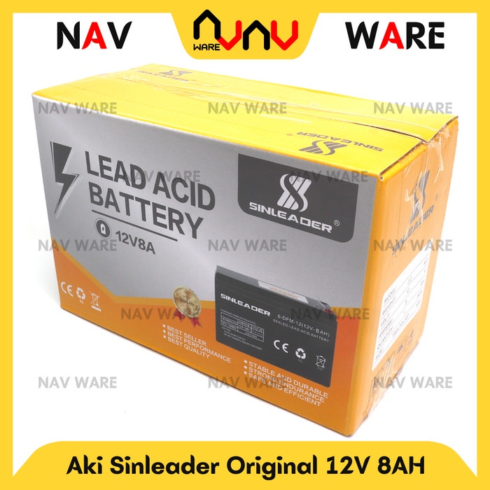 Aki Kering Sinleader Original 12V 8AH Baterai Tangki Sprayer Elektrik