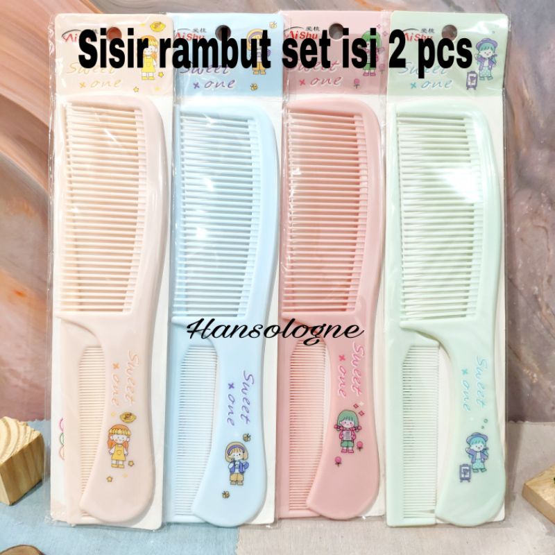 Sisir rambut set pria dan wanita isi 2 pcs.