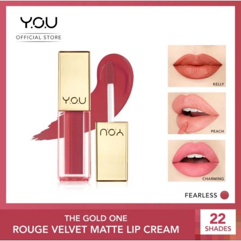 You Rouge Velvet Matte Lip Cream & Rouge Satin Lip Cream Velvet Fearless
