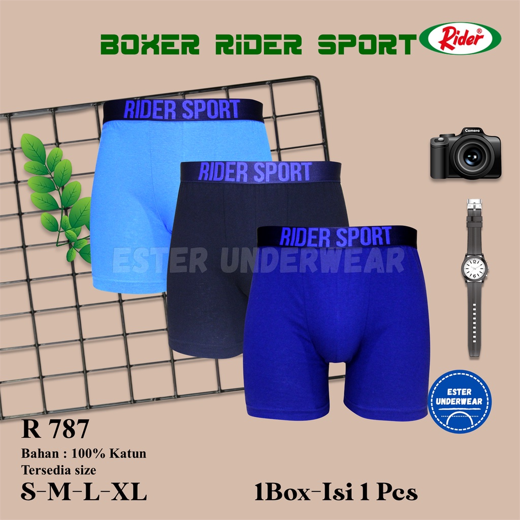 Celana Boxer Pria Rider R 787 Isi 1pcs