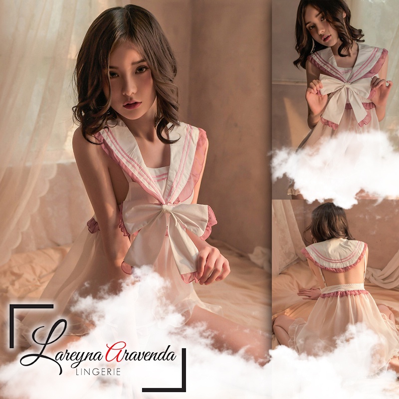 Lareyna Aravenda Set Lingerie + CD Transparant Model Kostum Gaun Seragam Pelaut LG259