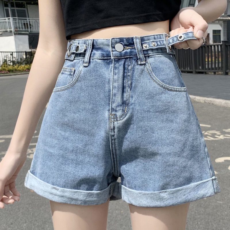 Celana jeans pendek ootd wanita kulot highwaist hot pants korean style jeans cewek kekinian