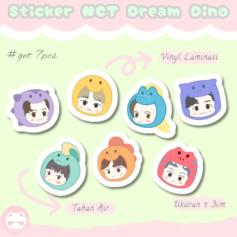 Sticker set Nct Dream Dino ABC T-rex Cafe