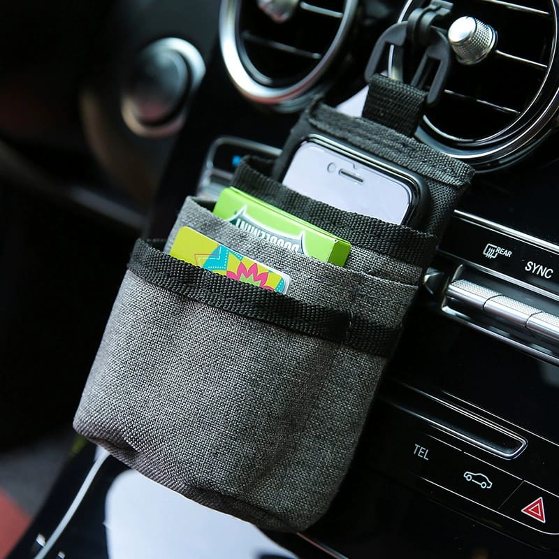 Car Pocket Organizer Air Vent Untuk Tempat Serba Guna Hand Phone Kartu Car Card Organizer Kanvas Premium