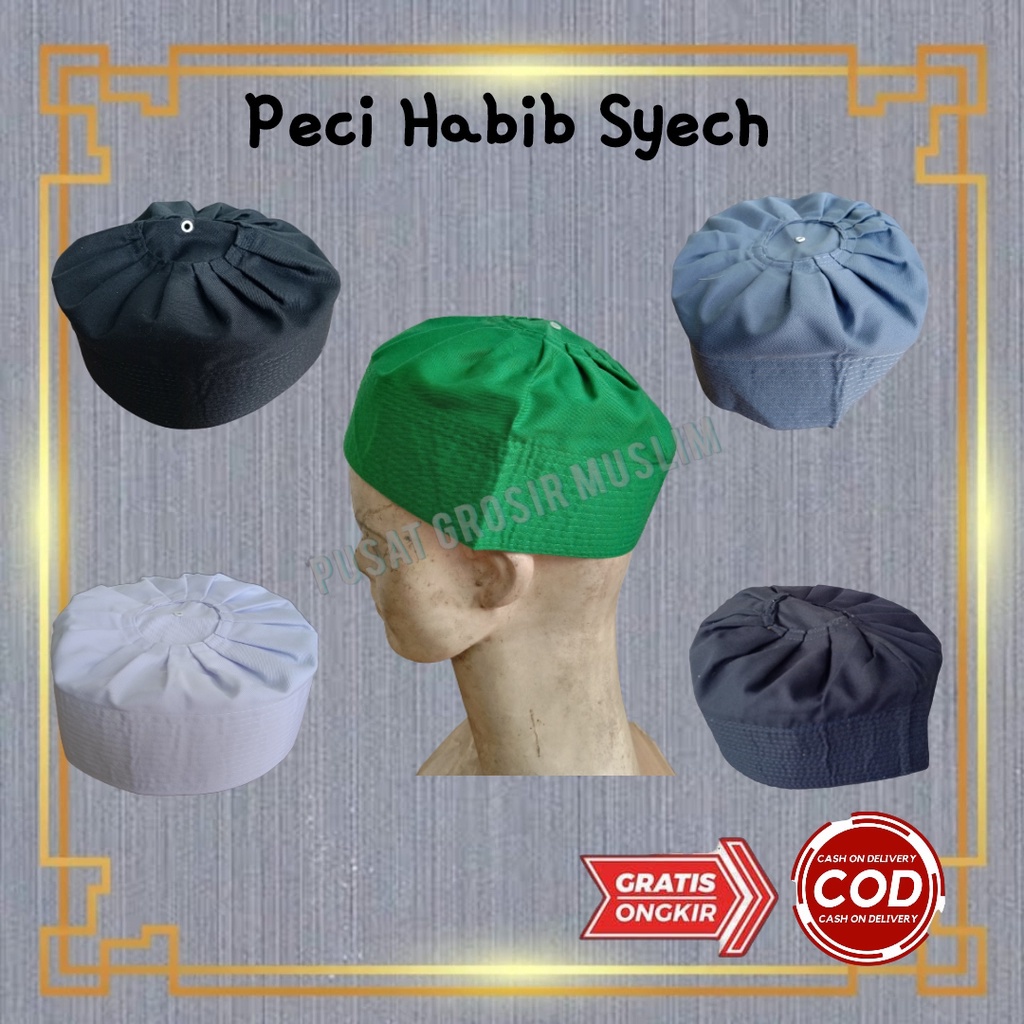 All 1 Grosir Peci Habib Syech / Peci Ijazi / kopiah bahan Solo / Peci Rempel