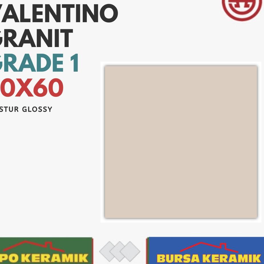 ➧ Granit Lantai Polos Valentino 60x60 Blanco Ivory G1 ❋
