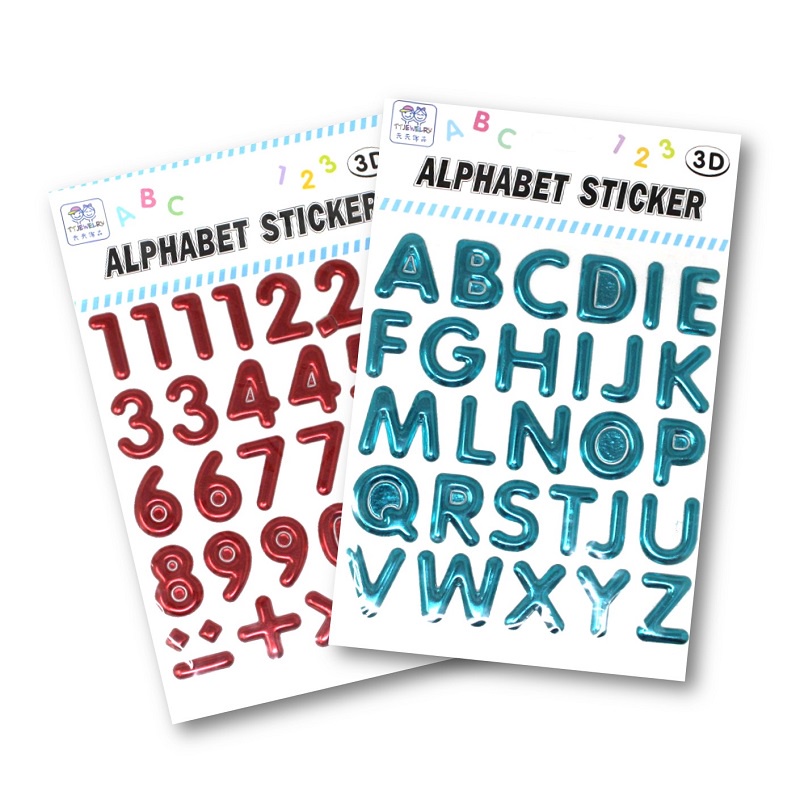 

STIKER 3D ALPHABET | STIKER 3D ANGKA | STIKER BUBBLE 3D