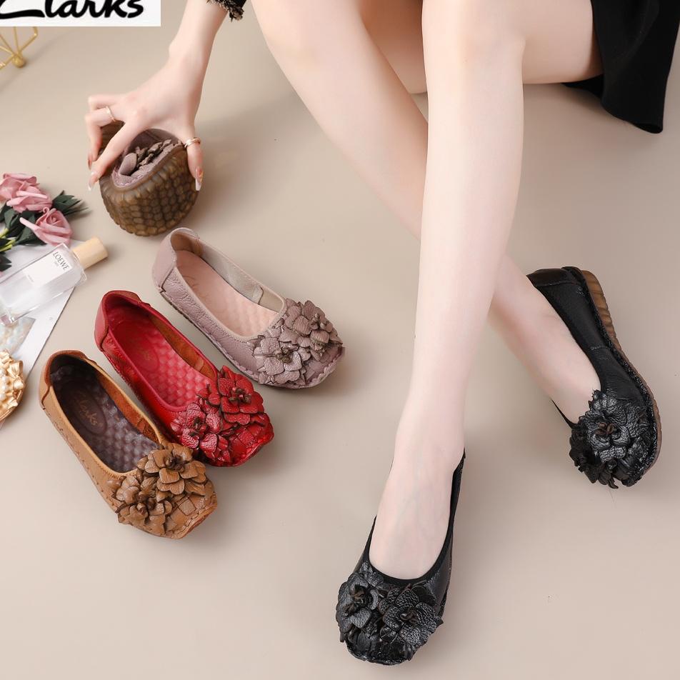 MURAH Clarks new pita Sepatu woman / clarks flat wanita kulit asli /Sepatu Wanita melati
