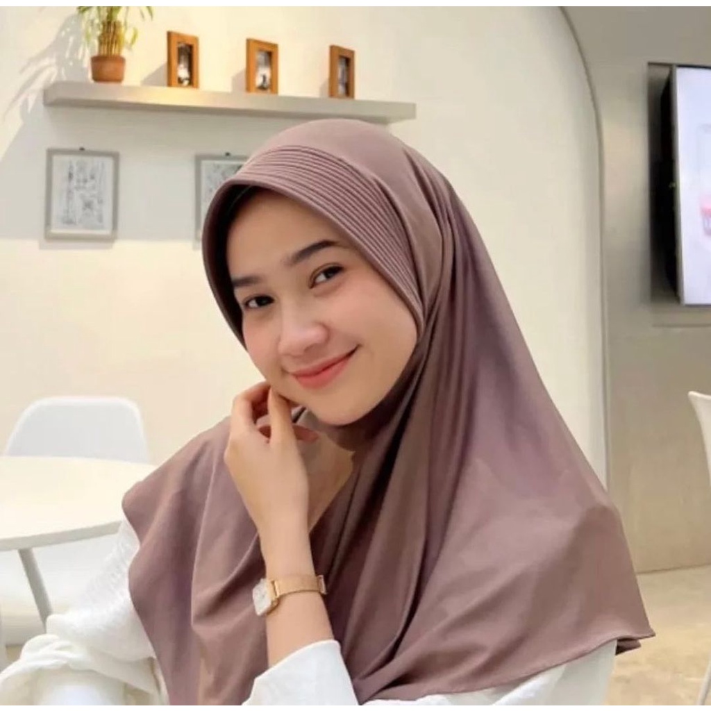 HIJAB INSTAN BERGO OVAL JERSEY PREMIUM / MENUTUP DADA / BERGO OVAL JERSEY / BERGO SPORT Bergo Hamida