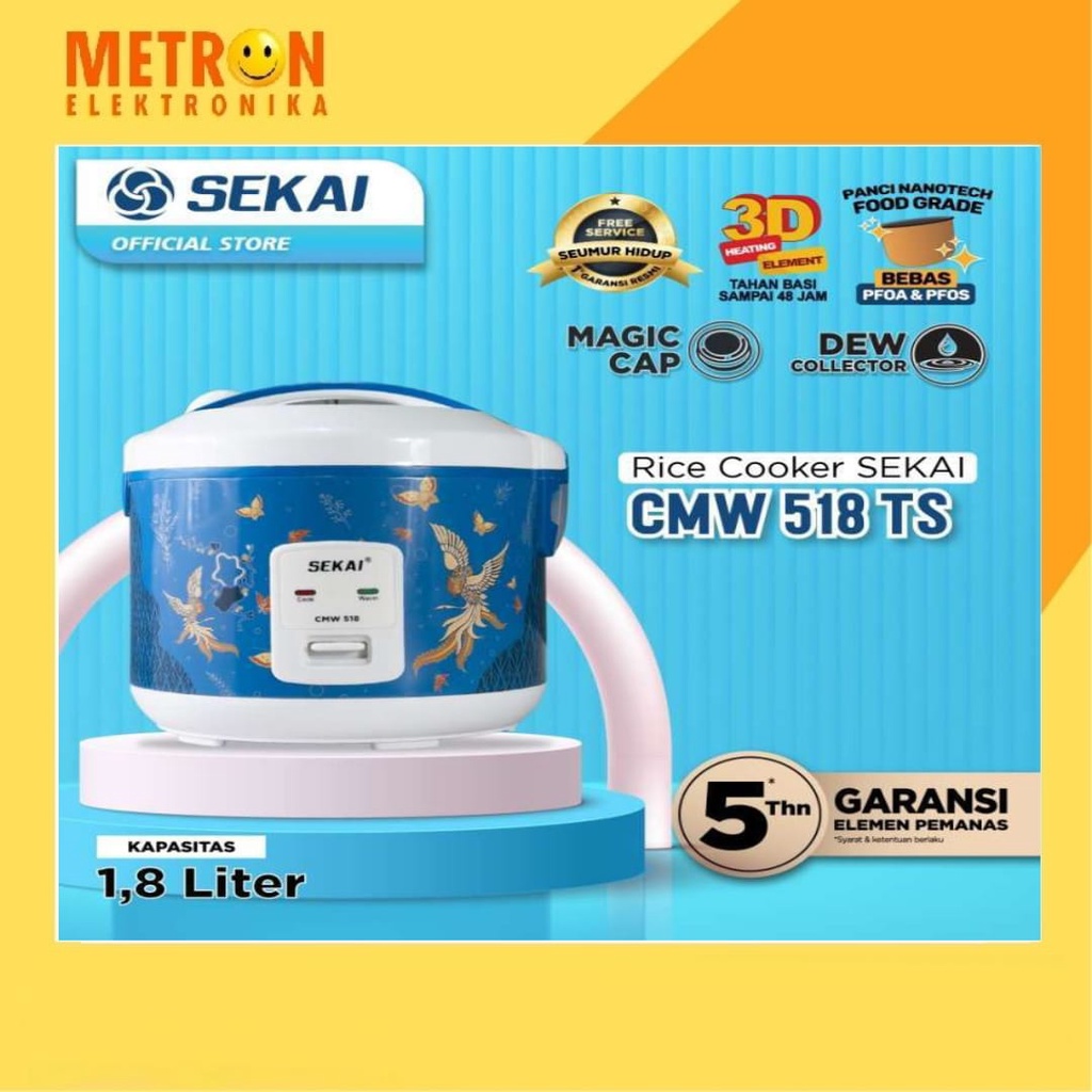 SEKAI CMW 518 GREY - RICE COM 1.8 LTR