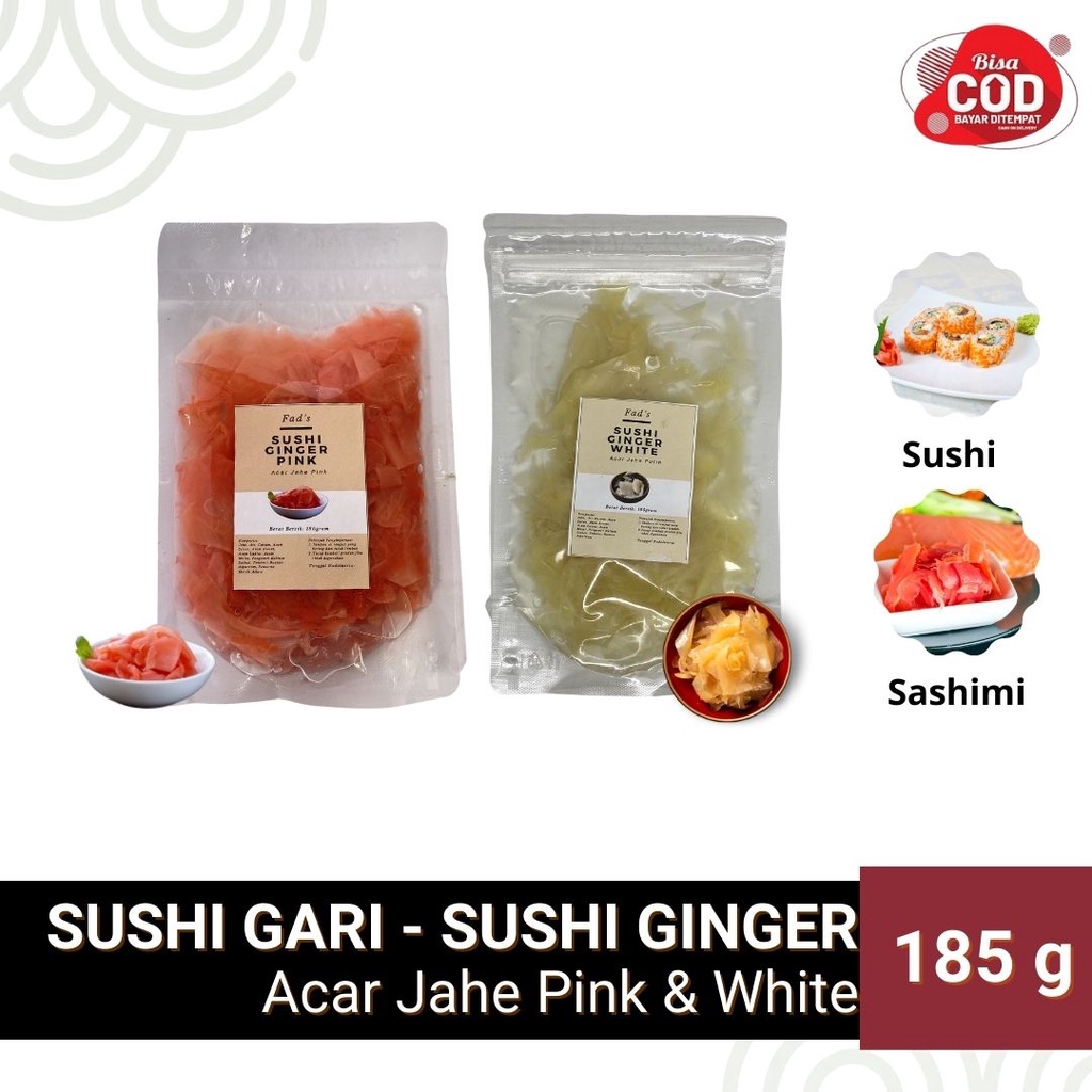 Sushi Gari 185gr - Sushi Ginger Pink - Sushi Ginger Pink - Acar Jahe Sushi - Sushi Pickles