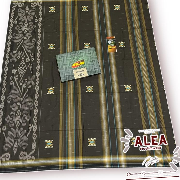 {GTM.14Fe23ᴴ} Sarung ATLAS Premium 770 Songket Gerimis Coklat Yelloww