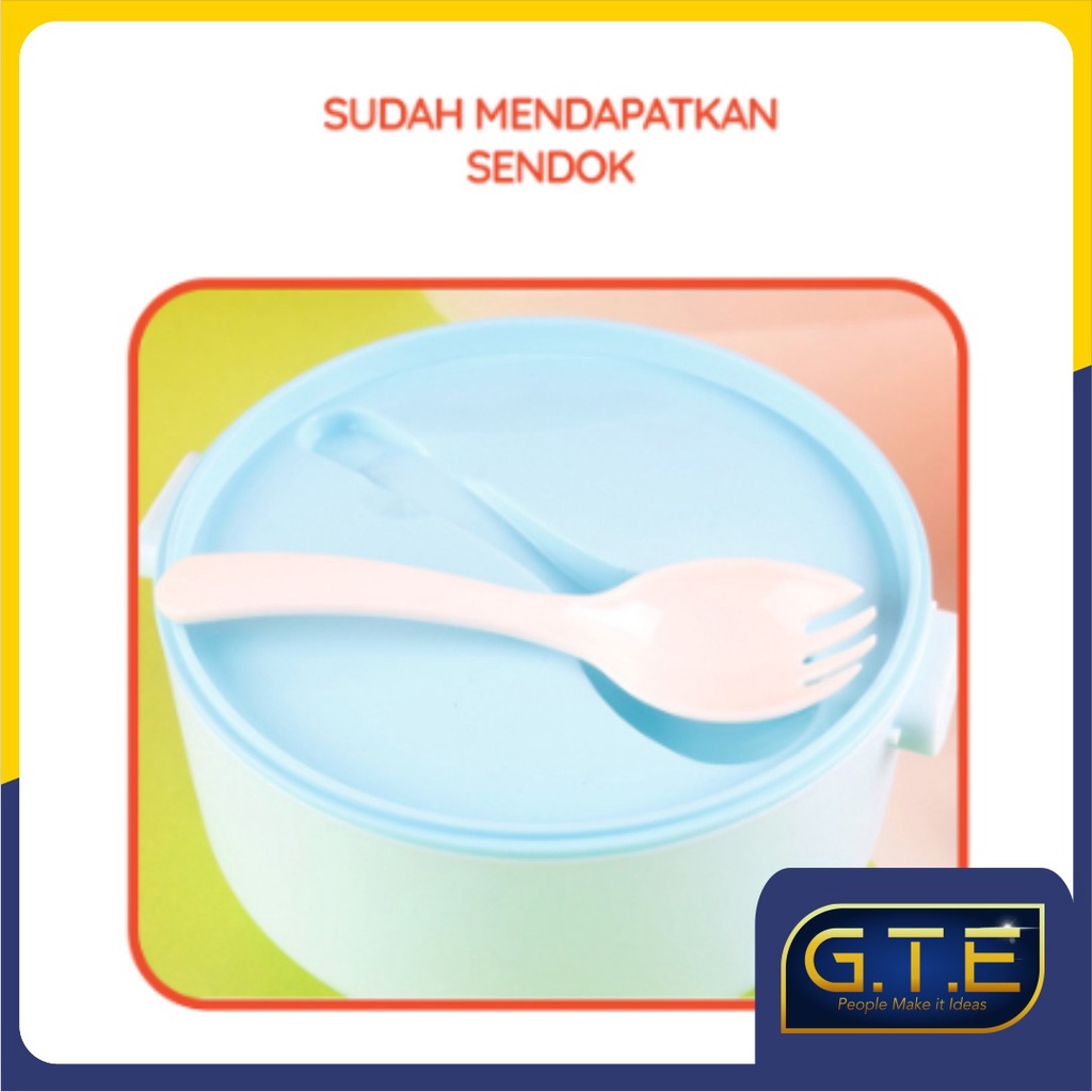 GTE | Kotak Makan Siang Portable Motif Kartun / Kotak Makan Siang Motif Kartun Lucu / Kotak Makan Siang Anak Motif Kartun