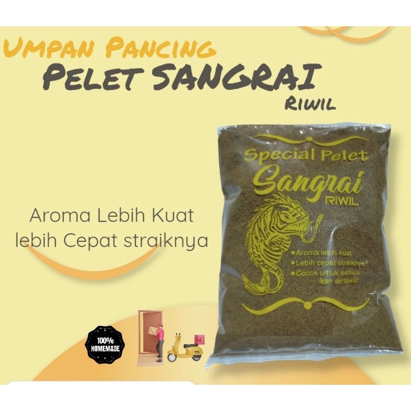 Pelet Sangrai (Goreng) Umpan Pancing Aroma Menyengat