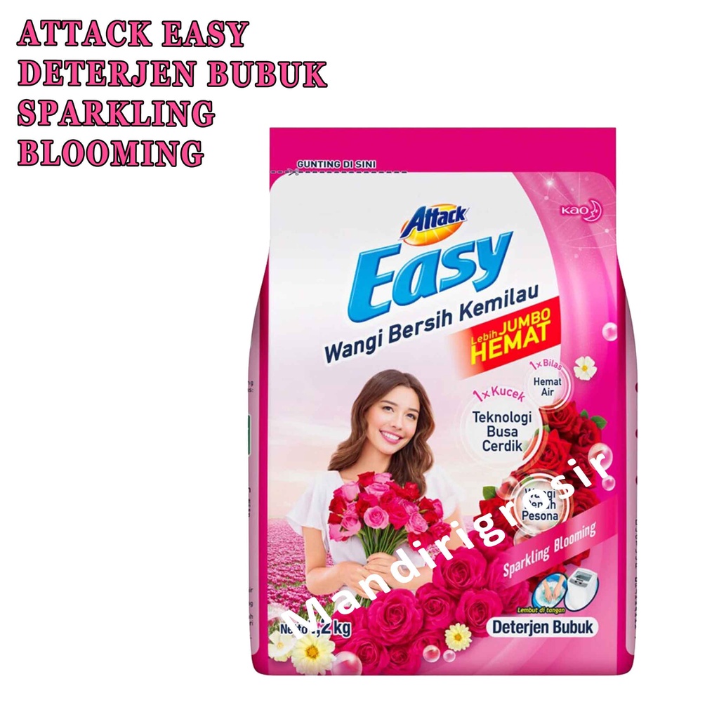 Attack Easy * Detergent Bubuk * Sparkling Blooming * 1.2kg