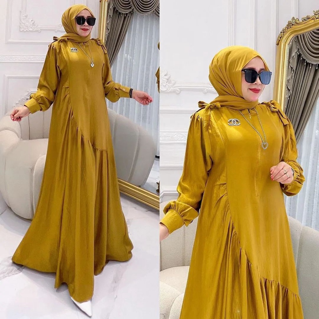 GAMIS WANITA TERBARU BALQIS DRESS BAHAN CRINKLE AIRFLOW UKURAN LD 100 - 110 CM UKURAN M L XL GAMIS LEBARAN 2023 MODEL GAMIS TERBARU DRESS MUSLIM WANITA MAXY DRESS JUMBO