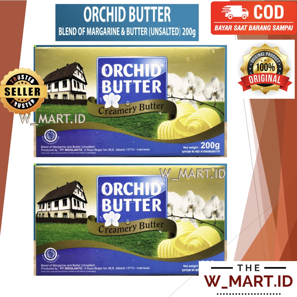 

ORCHID BUTTER UNSALTED MENTEGA 200 GR