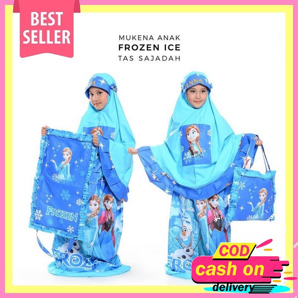 Mukena Anak Karakteer Lucu Umur 1-5 Tahun/Mukena Bahan Polimicro/Bahan Adem Nyaman Di Pakai Anak Muk