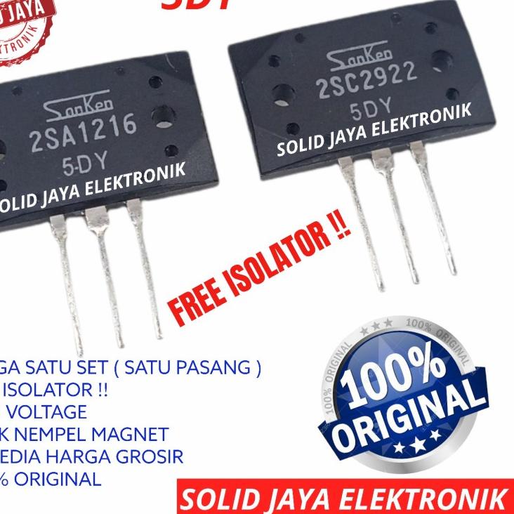 ♧ TR FINAL SANKEN 5DY 2SA1216 2SC2922 ASLI ORI TRANSISTOR 2SA 1216 2SC 2922 A1216 C2922 5 DY ORIGINA