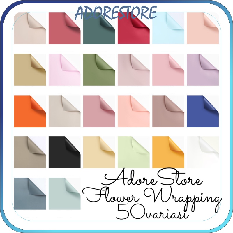 

Flower Wrapping Paper Full Color Cellophane Kertas Buket Bunga Warna Solid Bungkus / Kertas Kado Ecer KB6199