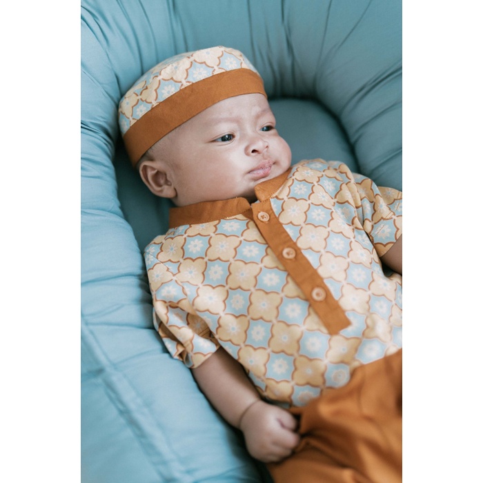 [TOMS] BOHOPANNA (1set) Rama Baby Set / Jumper Koko + Peci Ramadhan EID Baju Muslim Raya Lebaran 2023 Terbaru Bayi Anak Laki