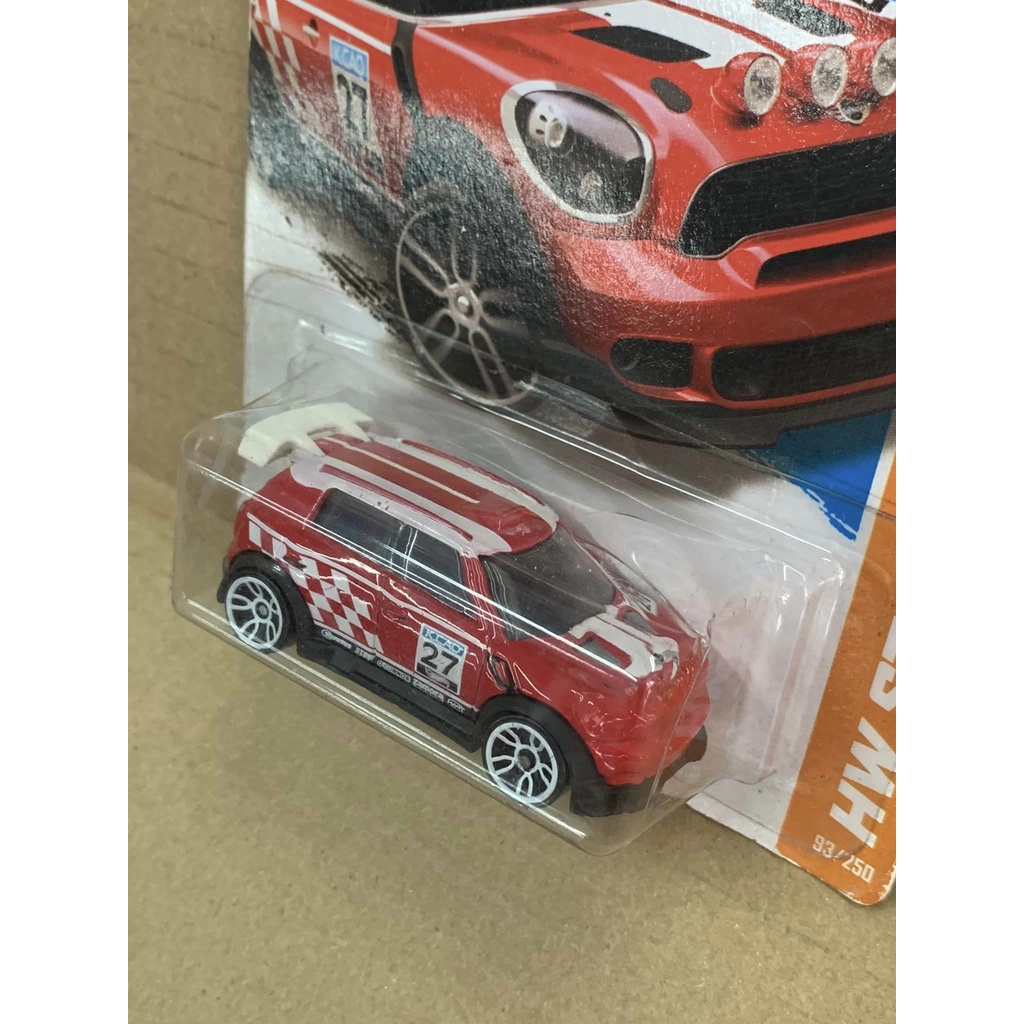 Hotwheels 12 Mini Countryman Rally 27 Merah CARD JELEK