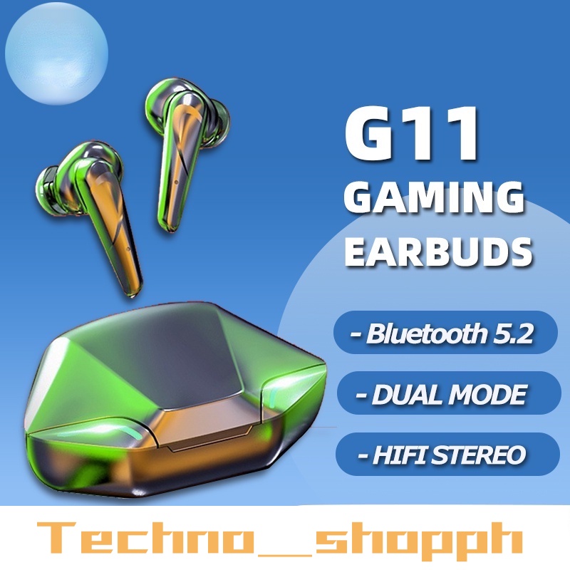 (COD)G11 Gaming Wireless Earphone Bluetooth 3D Stereo Zero Delay TWS Headset Gaming Earphone with Micrphone Headset Bluetoothandroid/iphone