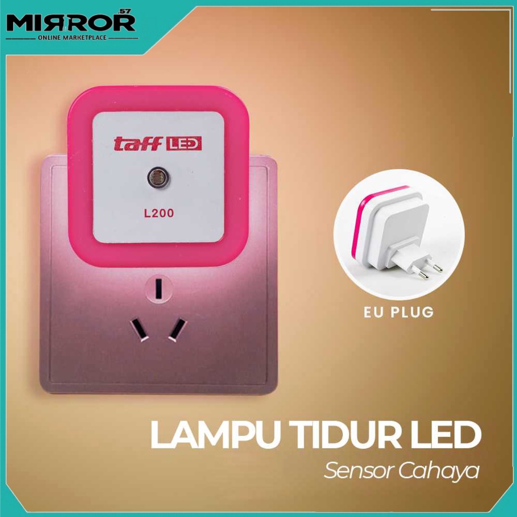 Lampu Tidur LED Ototmatis Menyala ketika Gelap EU Plug