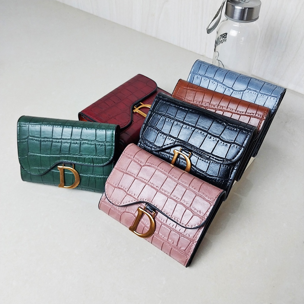 Dompet Lipat Wanita Mini Kecil Korean Fashion Style Dompet Cewek Import Kasual Women Wallet PU Satu7an D63