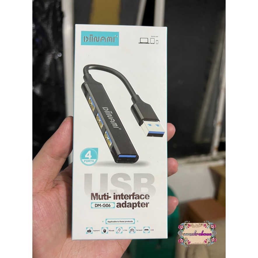 DIINAMI DM- G06 USB Hub 4 Ports USB 3.0 High Speed 5GBPS Original - Garansi Resmi 1 Tahun SB4882