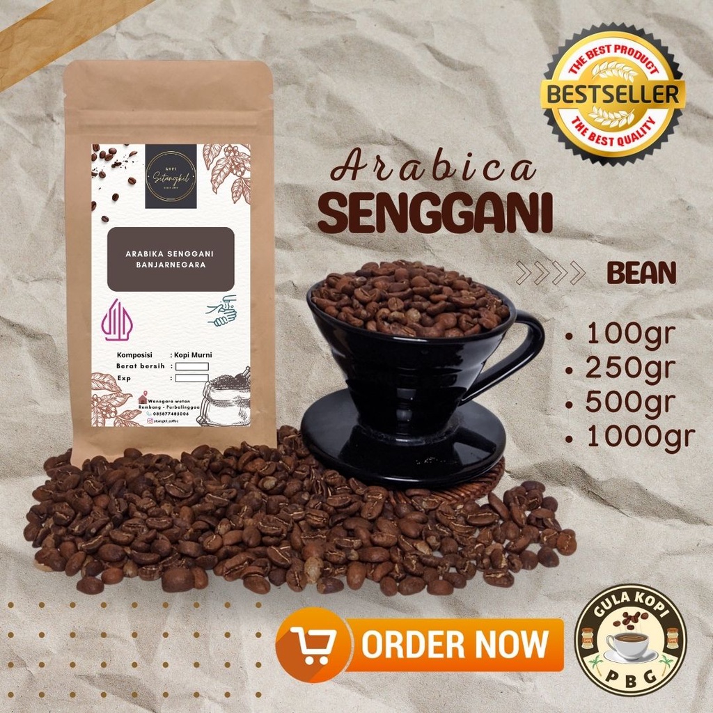Kopi Bubuk Arabica Senggani 100gram TERMURAH
