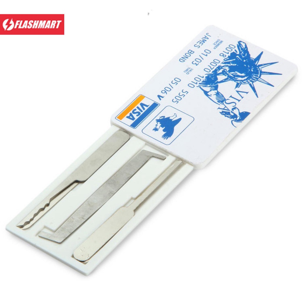 Flashmart Set Pembuka Gembok Credit Card Lock Pick Set