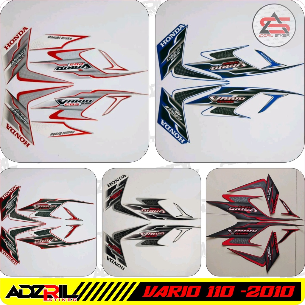 STRIPING HONDA  VARIO 110  2010 /  STIKER LIS STANDAR / STRIPING  EMBLEM VARIO  LAMA / LIS BODY ORIA