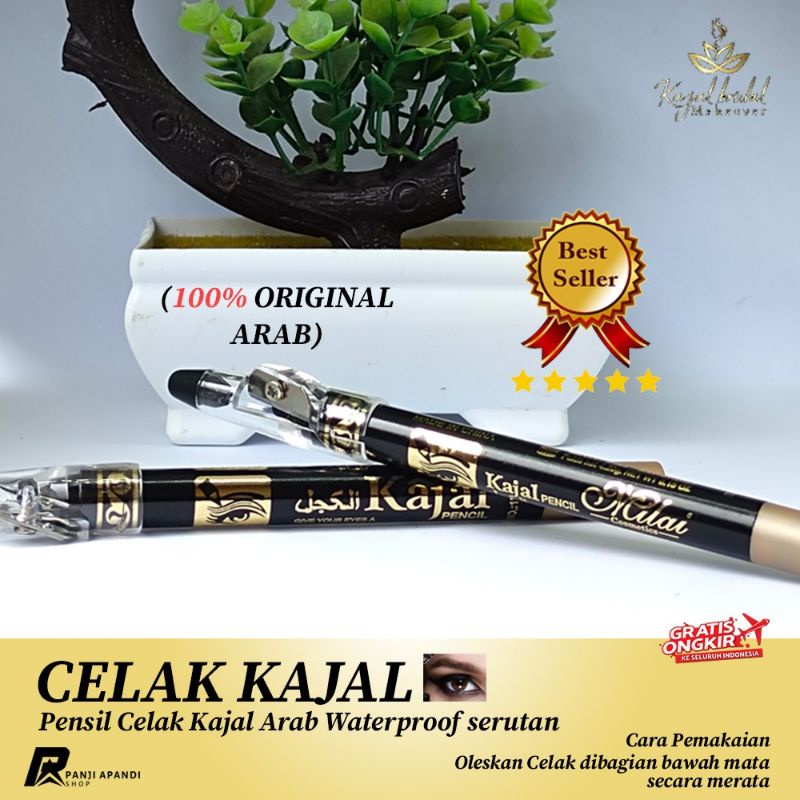 [ORIGINAL ARAB] PENSIL CELAK KAJAL ARAB WATERPROOF SERUTAN