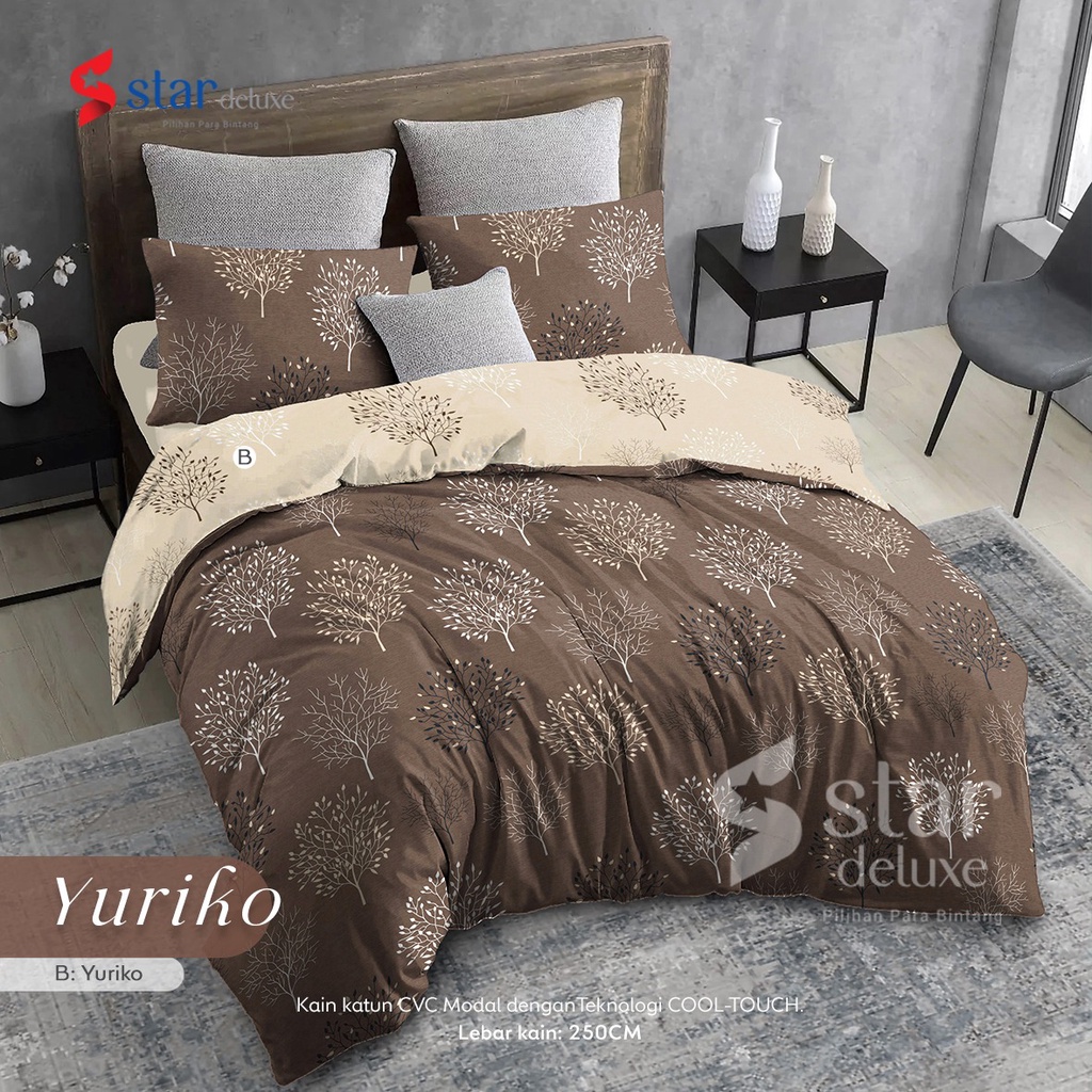 Sprei KATUN POLOS ESRA STAR BEVERLY Free Karet Anti Geser Premium Ukuran Size 120x200 160x200 180x200 200x200 90x200 100x200