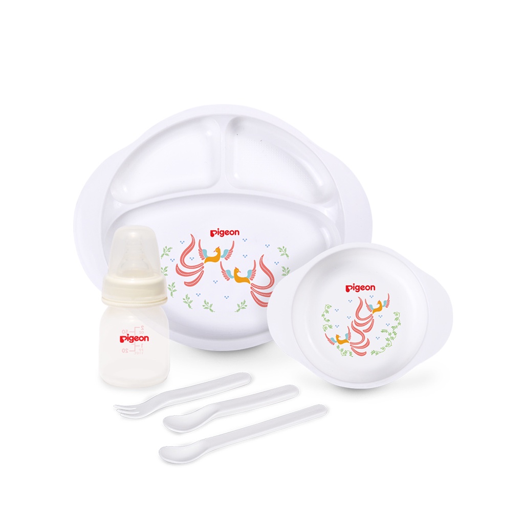 Pigeon Feeding Set Batik With Juice Feeder Isi 5 Pcs BPA Free / Hampers Kado untuk Bayi Newborn