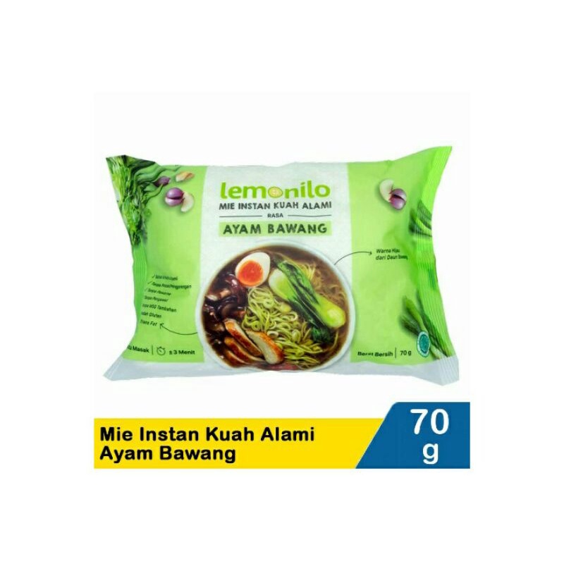 Lemonilo Mie Instant Kuah Alami Ayam Bawang70G