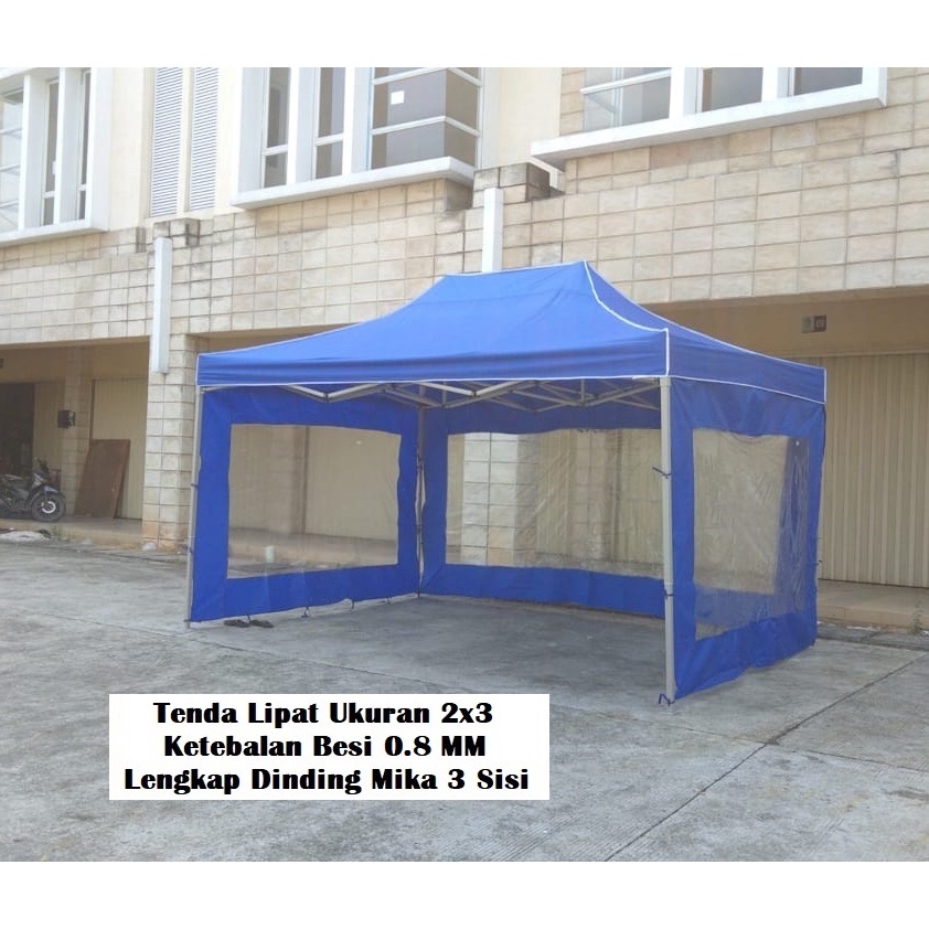 Tenda Lipat Ukuran 2x3 Besi Premium Lengkap Dinding 3 Sisi