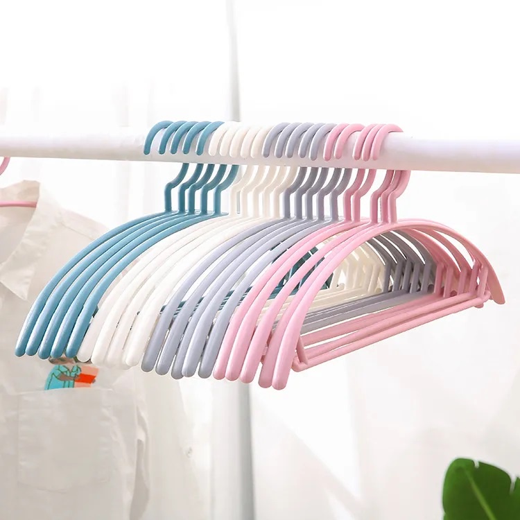 T&amp;Y Hanger Plastik Setengah Lingkaran Gantungan Baju Warna Pastel Lucu Adjustable Hangers Clothes Jemuran Baju Celana Anti Slip Murah Import