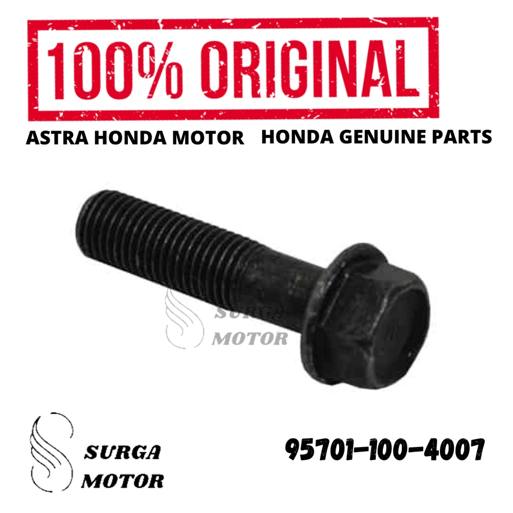 Baut Penahan Knalpot Bolt Flange 10X40 Beat Karbu Karburator Scoopy eSP Genio Spacy FI Original AHM 