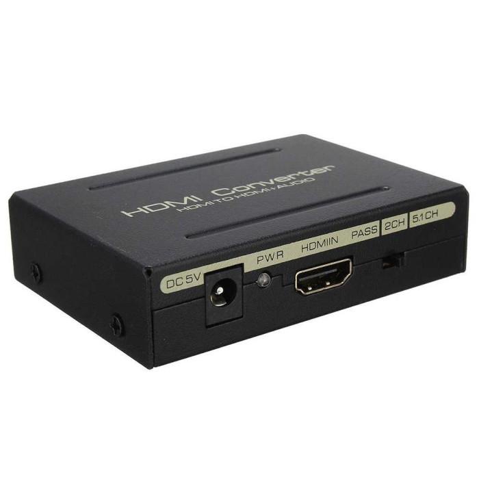 Audio Splitter Hdmi To Hdmi + Optical Spdif + Rca Extractor Converter