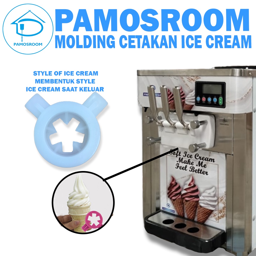 Pamosroom Sparepart Molding Star Mesin Soft Ice Cream GPM 818T dan GPM 818F Moulding Cetakan Bintang